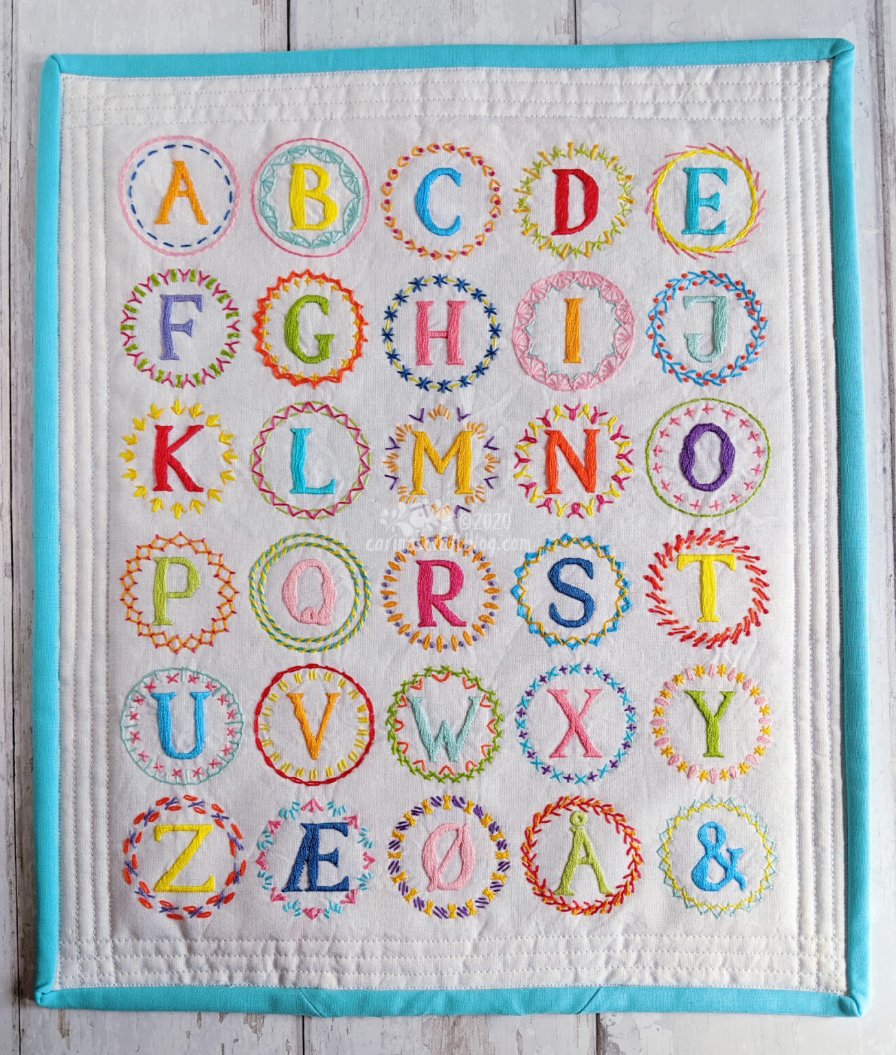 New: Alphabet Sampler Pattern – Carina's Craftblog